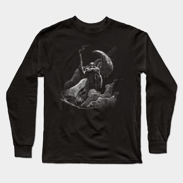 Doomslayer Long Sleeve T-Shirt by WOVENPIXLS